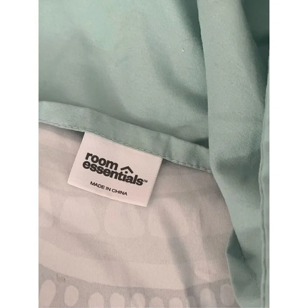 Room Essentials TARGET Boho BLUE GRAY Duvet Cover & 2 Pillowcases SET FULL QUEEN
